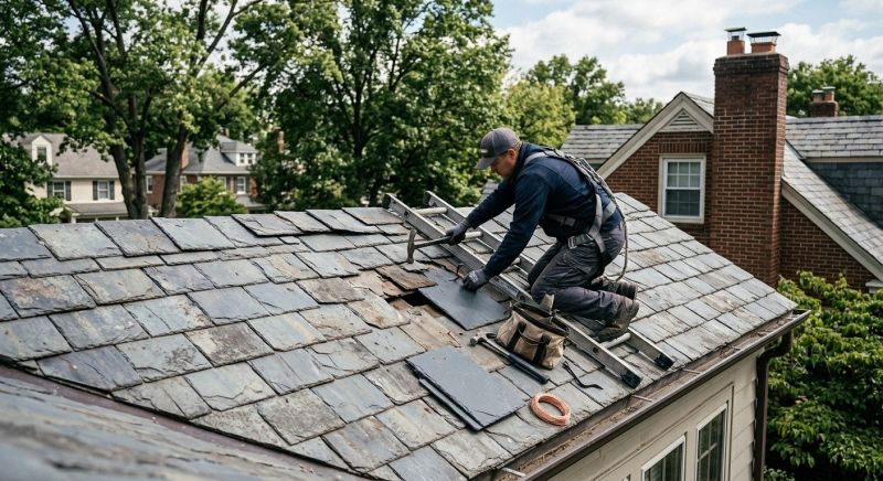 Our team working on Roofing Service projects in Lithonia, GA