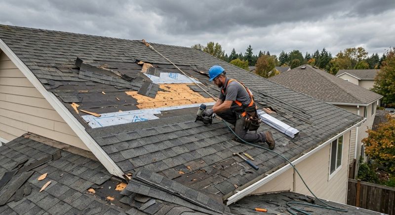 Damaged Roof Replacement in Forest Park, GA