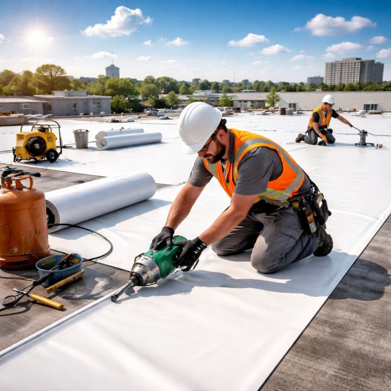 Single Ply Roof Installation in Conyers, GA