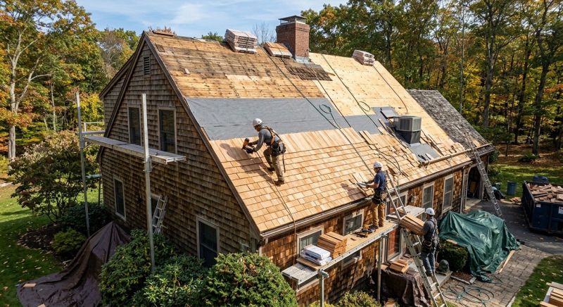 Wood Shingle Roof Replacement in Lithonia, GA